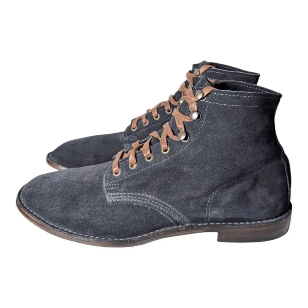 VINTAGE SHOE CO Jagger II Navy Blue Lace-Up Boot Size 11